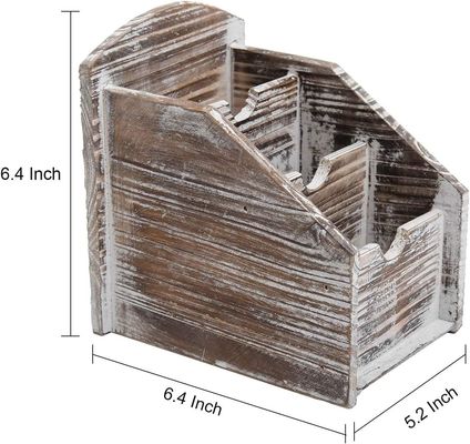 Bürobedarf Lagerrack Holz Fernbedienungsrahmen Medienorganisator im rustikalen Stil