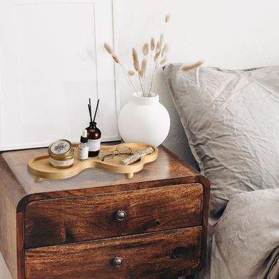 202407 Holzdekorationsschachtel unregelmäßiger Holzpfad für die Wohnkultur