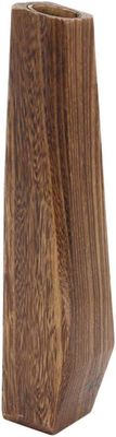 Innendekorationen Holzvase mit handgefertigtem Design und reinem Farbglashalter