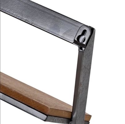 Individuelles Logo Heimdekoration Set von 3 schwarzen/natürlichen Holzregalen Hängende Displayregale