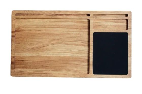 Tragbare Computerplatte aus Holz Nichtklappbarer Eichenstand mit Mauspad und Arbeitsplatz