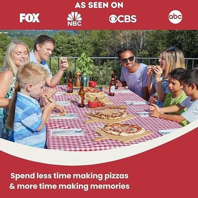 Innovatives Design 4 x 12 Zoll nicht klebendes echtes Bambus-Pizza-Board Holz-Pizza-Pellerregal