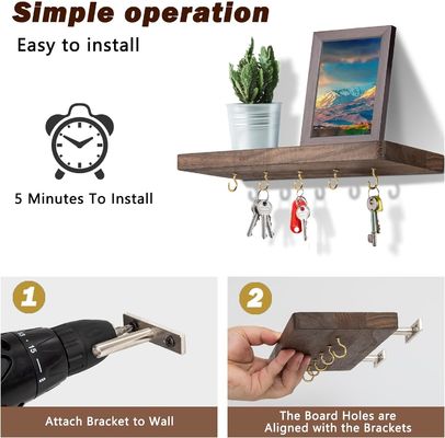 Einfach installierter Schlüsselhalter für die Wohnung Hängender Organisator mit vielen Haken