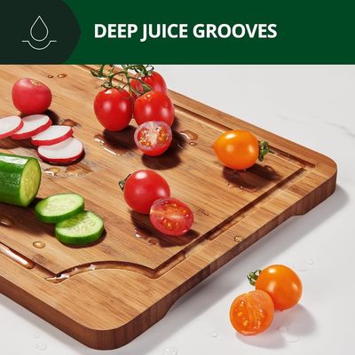 Extra große 3 Stück Handwerk Holzschneidebrett für Küche Mahlzeit Vorbereitung Quadrat 16 x 1,8 x 12 Zoll