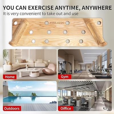 10 in 1 Massivholz Push Up Stands Board für tragbares Fitnessstudio in Weiß/Schwarz/Holzfarbe
