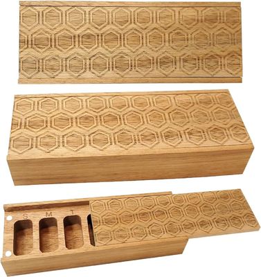 Acacia Holz 7 Tage wöchentliche Pille Box Pille Organisator für Vitamine tägliche Nahrungsergänzungsmittel Pille Behälter