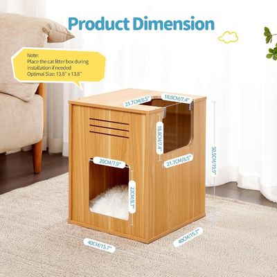 Katzen im Innenraum Großes Katzenhaus mit Kratzplatte Individuelles Logo Akzeptables Massivholz