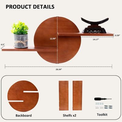 Nicht faltbares Regal Rundes Dekorationsbildschirm Wandmontage Regal Hängende Regale Hohe Menge