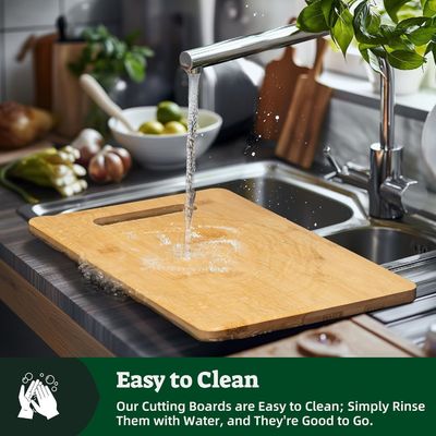 Personalisiertes Bambus-Schnittbrett mit Griff und nachhaltiger Ölschutzfunktion