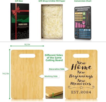 Personalisiertes Bambus-Schnittbrett mit Griff und nachhaltiger Ölschutzfunktion