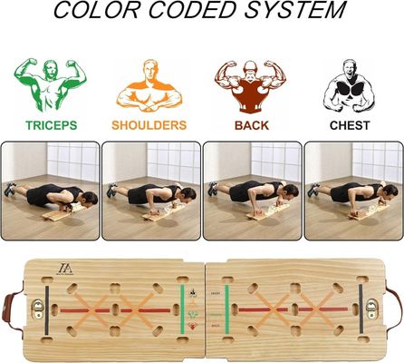 Innen- und Außenrustikales Holz-Push-Up-Board-Kit mit Griff zur Kernverstärkung