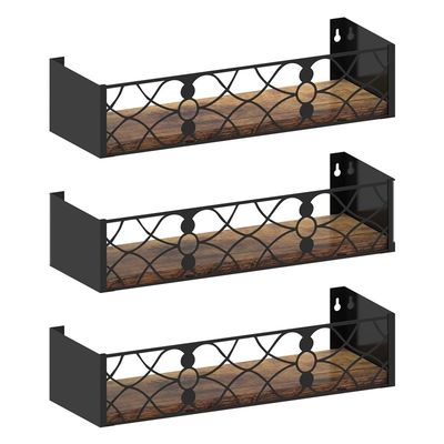 Nicht faltbares Regal 202406 Rustikale dekorative Wandregale für Wohnzimmer