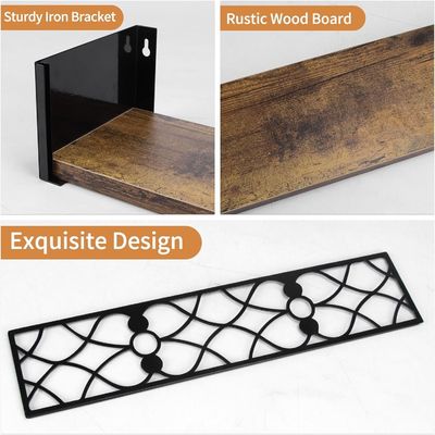 Nicht faltbares Regal 202406 Rustikale dekorative Wandregale für Wohnzimmer