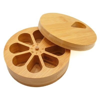 202405 Holz tägliche wöchentliche Reise Pille Organisator und Pille Halter Vitamin Medizin Case Box