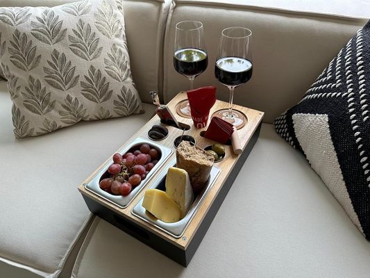 2 Snack Bowls 3 Dip Bowls 2 Coasters Flaschenöffner Organisator Flaschenhalter Sofa Butler Serviertisch Sofa-Tray