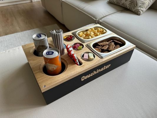 2 Snack Bowls 3 Dip Bowls 2 Coasters Flaschenöffner Organisator Flaschenhalter Sofa Butler Serviertisch Sofa-Tray