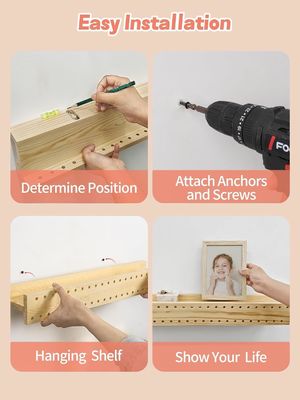 Naturholz DIY Wandregal Moderne Wandregale OEM-Buchregal