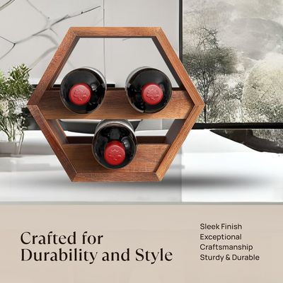 3 Flaschen Acacia Wein Flaschenhalter Stilvolle Weinlagerung zu Hause Bestellung auf Wunsch akzeptiert