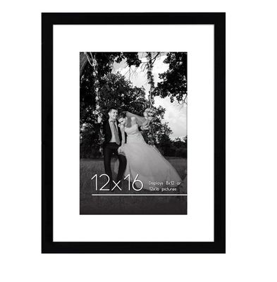 Holz eigene Logo Größe 12X16 8X12 Bildrahmen mit Matte und Schlagfestglas