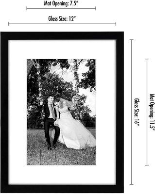 Holz eigene Logo Größe 12X16 8X12 Bildrahmen mit Matte und Schlagfestglas