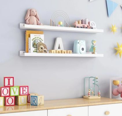 Wohnzimmermöbel 2 Stück Massivholz Schwebende Regale für minimalistische Wandbildschirme