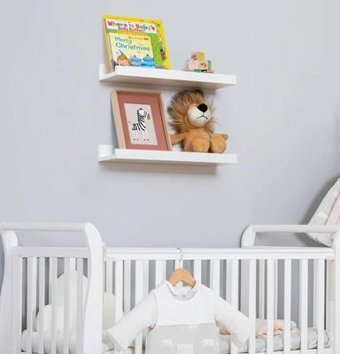 Wohnzimmermöbel 2 Stück Massivholz Schwebende Regale für minimalistische Wandbildschirme