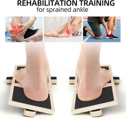ArtDecor Holz Wobble Nichtrutschbrett Einfüßler für Knie- und Knöcheltraining