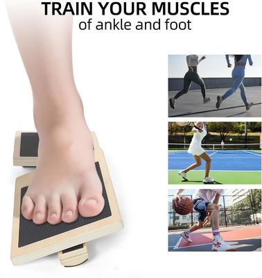 ArtDecor Holz Wobble Nichtrutschbrett Einfüßler für Knie- und Knöcheltraining
