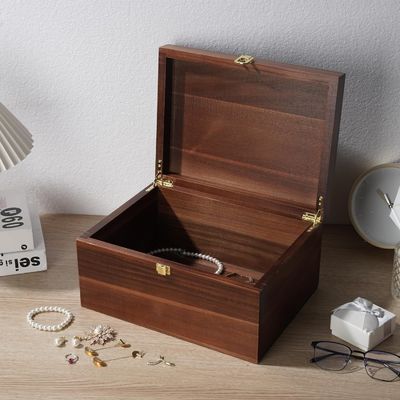 Druckhandhabung Glanzlaminierung Holzlagerfach mit Deckel Competitive 11x 8.9x4.9