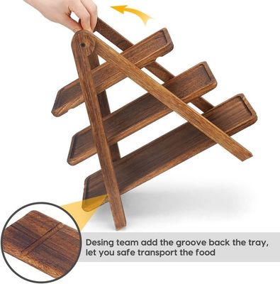 Akzeptiert Custom Holz 3 Stufe Serviertisch 3 Stufen Cupcake Stand für Geschenkgeschäfte