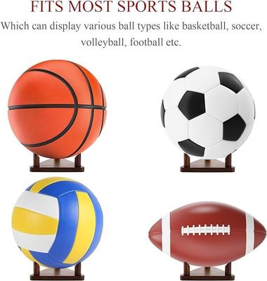 Massivholz Custom Logo Ball Display Stand für Fußball Basketball Fußball Volleyball