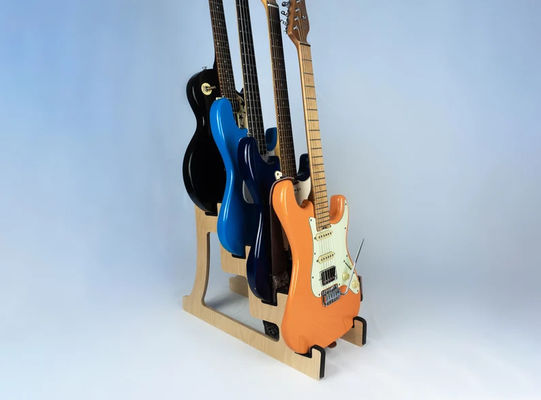 Nicht faltbares Regal 4 Gitarrenhalter Quad-Decker für das Brennen von Enddesign-Gitarren
