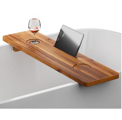 Nachhaltiges Bad Caddy Tray Anti-Tipping Großes Bad Tray für Holzzubehör