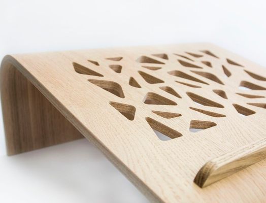 Funktionale Holz-Laptop-Stand Platzeinsparung Kühlung Lüftung Computer Schreibtisch-Raiser