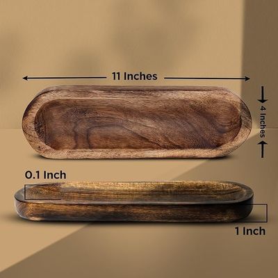 Geschenk Handwerk Holzbraun Weihrauchbrenner Stick Halter Tray für Duft Zimmer Dekor