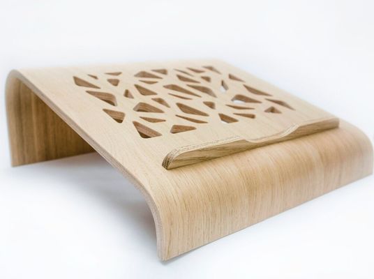 Funktionale Holz-Laptop-Stand Platzeinsparung Kühlung Lüftung Computer Schreibtisch-Raiser