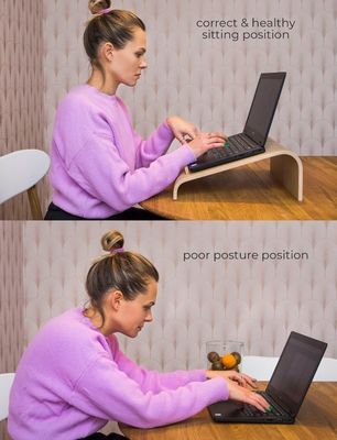 Funktionale Holz-Laptop-Stand Platzeinsparung Kühlung Lüftung Computer Schreibtisch-Raiser