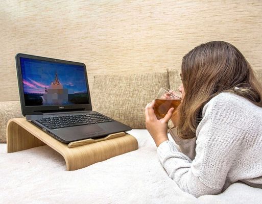 Funktionale Holz-Laptop-Stand Platzeinsparung Kühlung Lüftung Computer Schreibtisch-Raiser