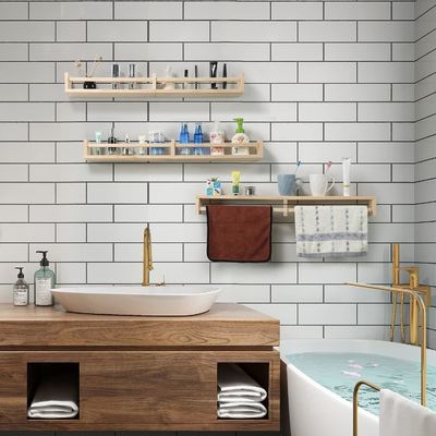 Hängendes Regal Set von 3 Holzschwimmbücherregalen für Kinderzimmer Dekor und Lagerung