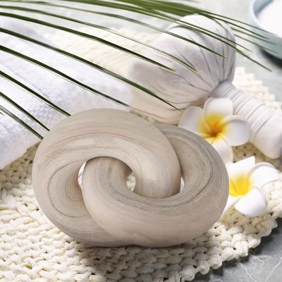 Handgeschnitzte Holzkettenverbindung Dekor Rustika Naturstil für Wohnzimmer Dekoration