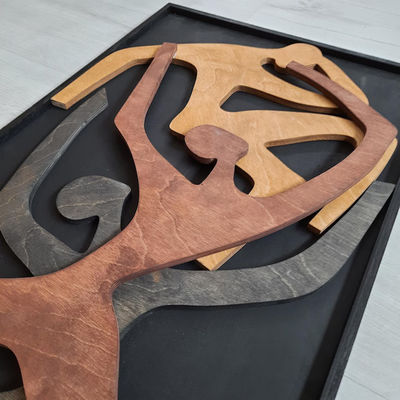 Bürodekor Upgrade Holz Wand hängend Hochzeitsgeschenk Menschliches Holz Vertikale Wandkunst