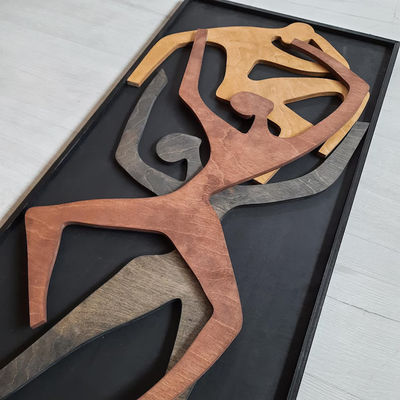 Bürodekor Upgrade Holz Wand hängend Hochzeitsgeschenk Menschliches Holz Vertikale Wandkunst