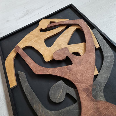 Bürodekor Upgrade Holz Wand hängend Hochzeitsgeschenk Menschliches Holz Vertikale Wandkunst