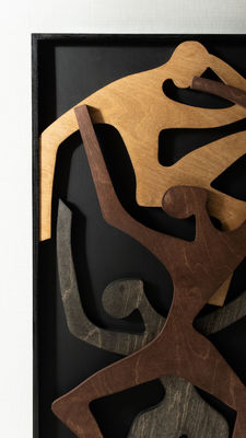 Bürodekor Upgrade Holz Wand hängend Hochzeitsgeschenk Menschliches Holz Vertikale Wandkunst