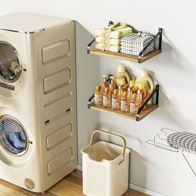 Modernes Set aus 2 Vergasungen Schwarz Große Lagerung L16.5 X W12 Zoll Rustikales Holz Wand Schwimmbett