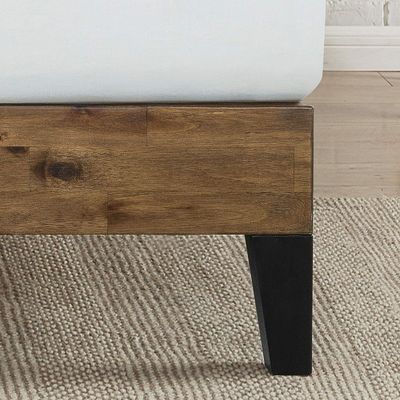 Hochmenge Kiefernholz-Plattform-Bettrahmen mit Kopfteil und Holzplattenstütze