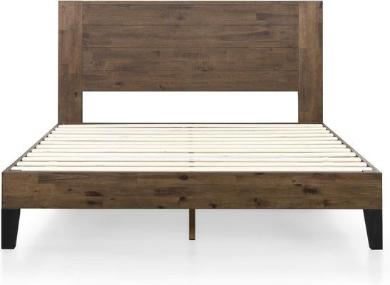 Hochmenge Kiefernholz-Plattform-Bettrahmen mit Kopfteil und Holzplattenstütze