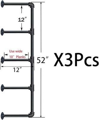 Holz Industrie Wandmontage Eisen Rohr Regal für DIY Offene Bürozimmer Küchenbuchregal