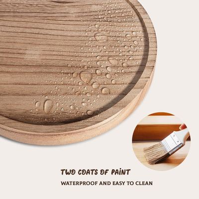 Siebenschirmdruck Holz rundes Dekorationsfach 10" Holzorganisator für Badezimmerzähler