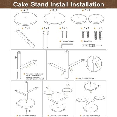 Individuelle Designs 4 Stufe Bambus Cupcake Stand für die Party Früchte Snacks Servieren Tablett